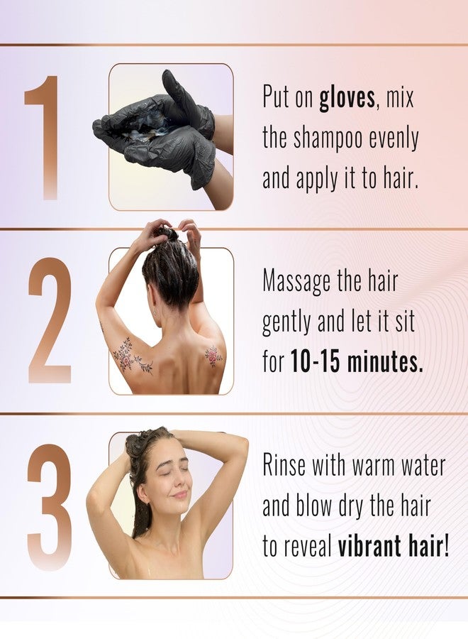 Herbishh Hair Color Shampoo for Gray Hair – Natural Ammonia-Free Hair Dye with Argan Hair Mask – Long Lasting Black Coverage – Easy to Use Travel Pack – 20 Color Shampoo Pouches + 10 Hair Masks - Image 3